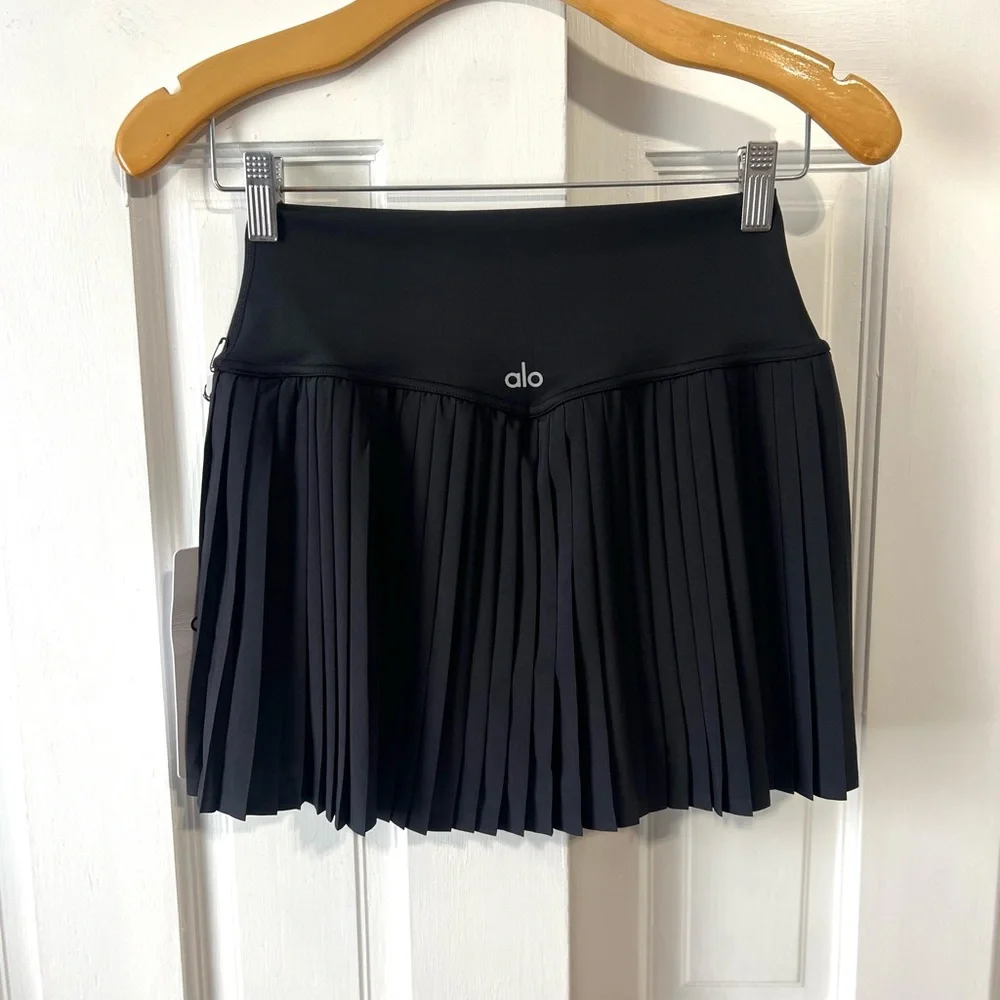 🆕ALO🎱Grand Slam Tennis Skirt Core: Black Sz Small